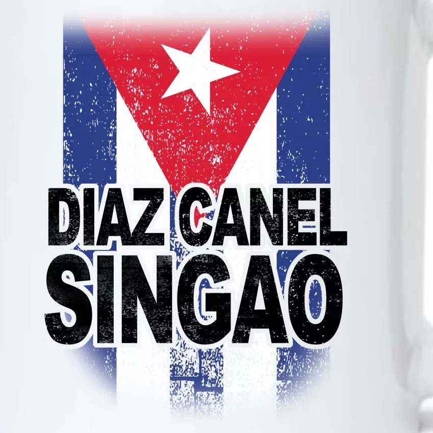 Diaz Canel Singao Cuban Flag Distressed Black Color Changing Mug