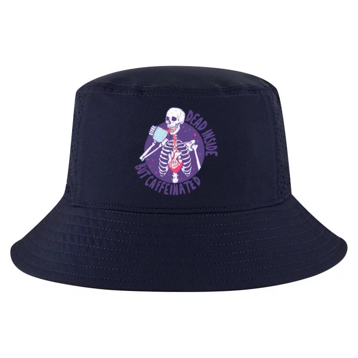 Dead Inside But Caffeinated Cool Comfort Performance Bucket Hat