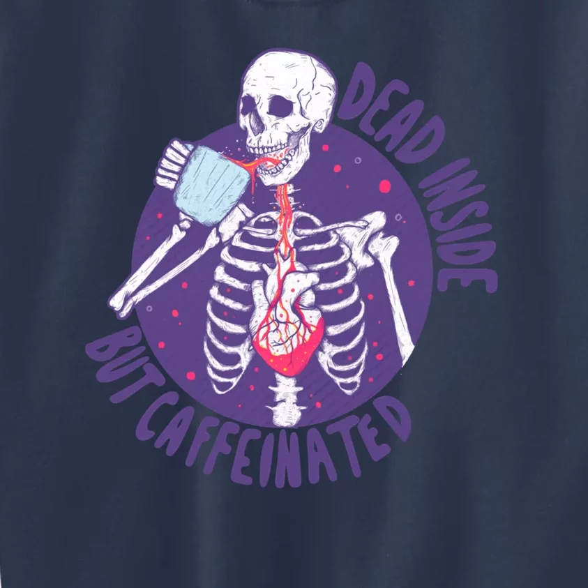 Dead Inside But Caffeinated Kids Sweatshirt