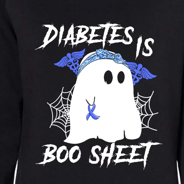 Diabetes Is Boo Sheet Halloween Ghost Diabetes Awareness Womens California Wash Sweatshirt