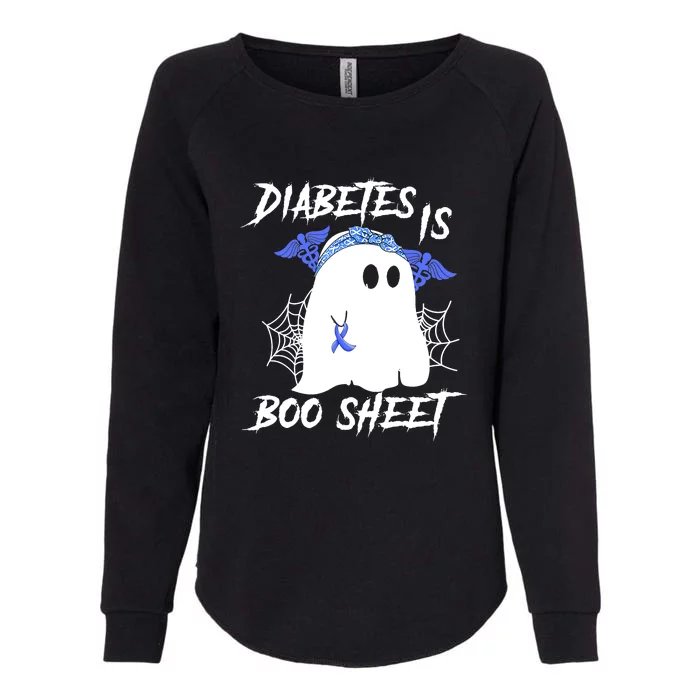 Diabetes Is Boo Sheet Halloween Ghost Diabetes Awareness Womens California Wash Sweatshirt