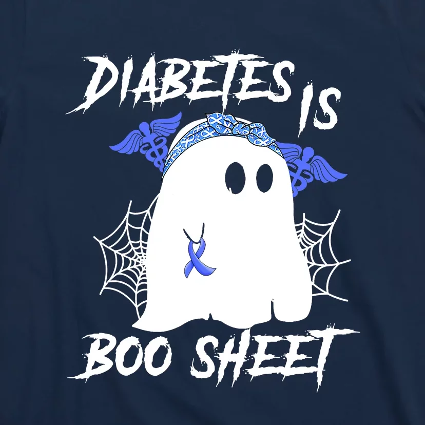 Diabetes Is Boo Sheet Halloween Ghost Diabetes Awareness T-Shirt