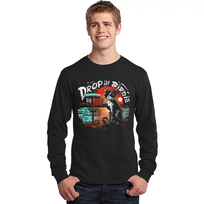 Drop In Birdi.E Funny Disc Golf And Cat Lovers Tall Long Sleeve T-Shirt