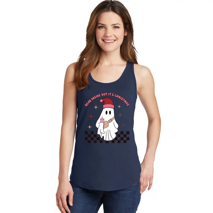 Dead Inside But It’S Christmas Ghost Ladies Essential Tank