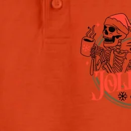 Dead Inside But Jolly Af Skeleton Christmas Skull Santa Xmas Great Gift Dry Zone Grid Performance Polo