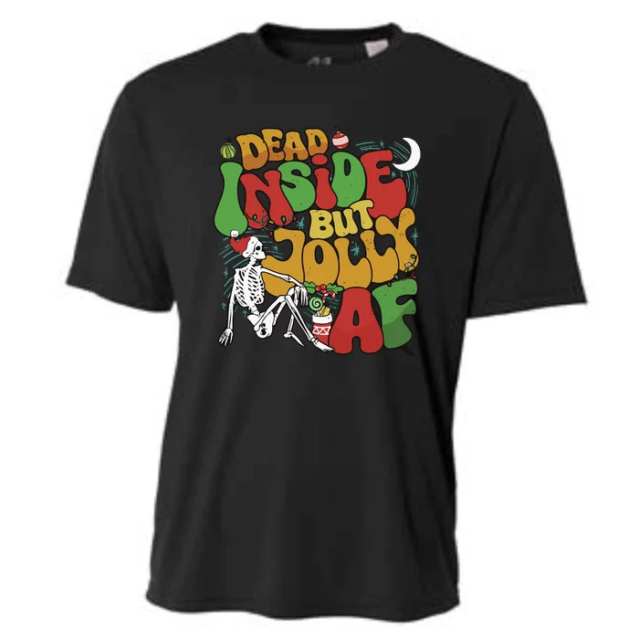 Dead Inside But Jolly Af Christmas Cooling Performance Crew T-Shirt