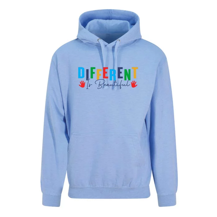 Different Is Beautiful Autism Awareness Month Unisex Surf Hoodie