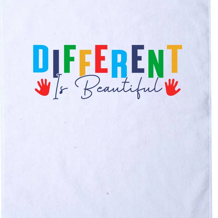 Different Is Beautiful Autism Awareness Month Platinum Collection Golf Towel