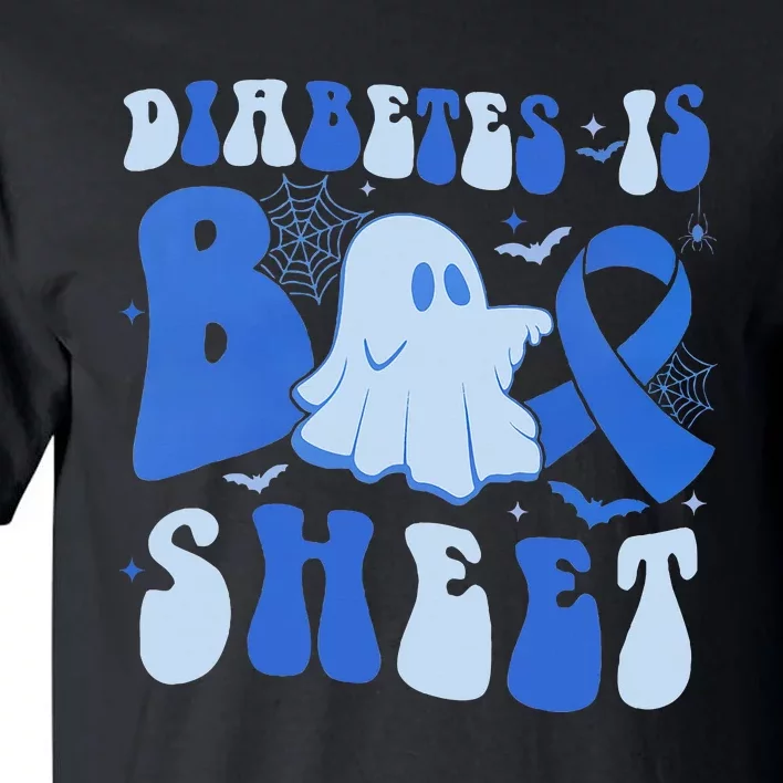 Diabetes Is Boo Sheet Halloween ghost Diabetes awareness Tall T-Shirt