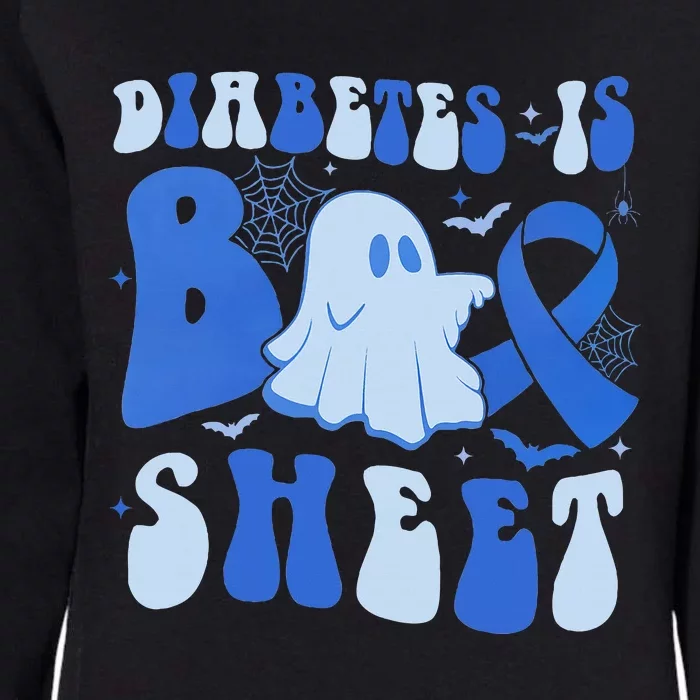 Diabetes Is Boo Sheet Halloween ghost Diabetes awareness Womens California Wash Sweatshirt