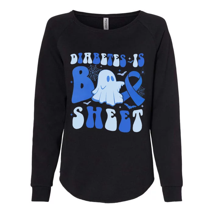 Diabetes Is Boo Sheet Halloween ghost Diabetes awareness Womens California Wash Sweatshirt