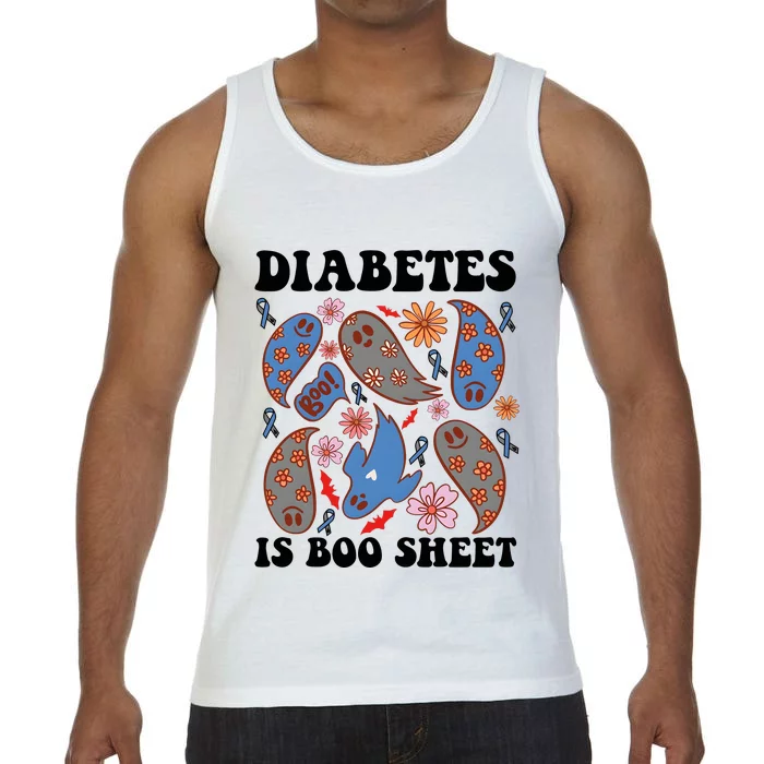 Diabetes Is Boo Sheet Halloween Ghoul Ghost Comfort Colors® Tank Top