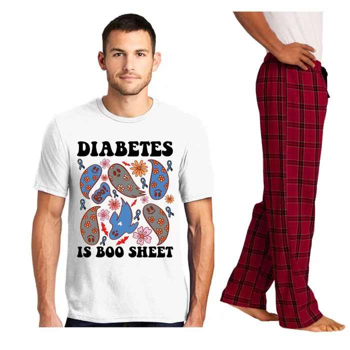 Diabetes Is Boo Sheet Halloween Ghoul Ghost Pajama Set