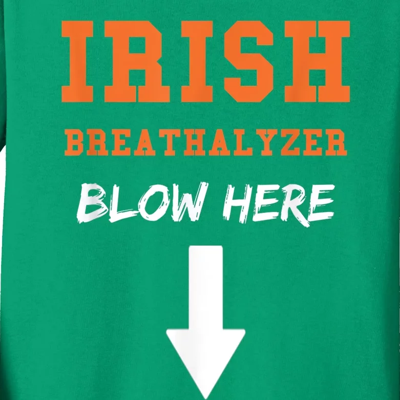 Dirty Irish Breathalyzer Adult St Patricks Day Kids Long Sleeve Shirt