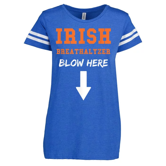 Dirty Irish Breathalyzer Adult St Patricks Day Enza Ladies Jersey Football T-Shirt