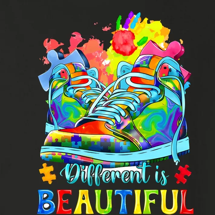 Different Is Beautiful Autism Awareness Funny Shoes Toddler Long Sleeve Shirt