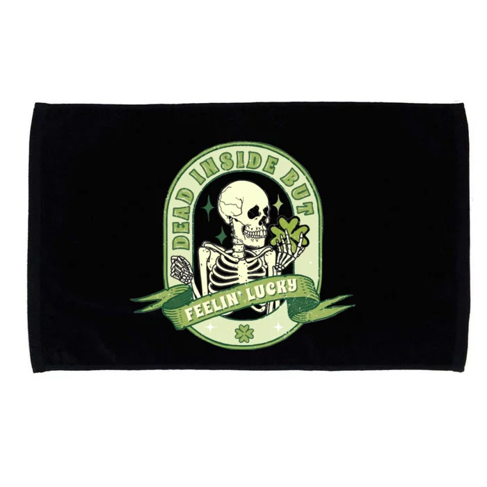 Dead Inside But Lucky Microfiber Hand Towel