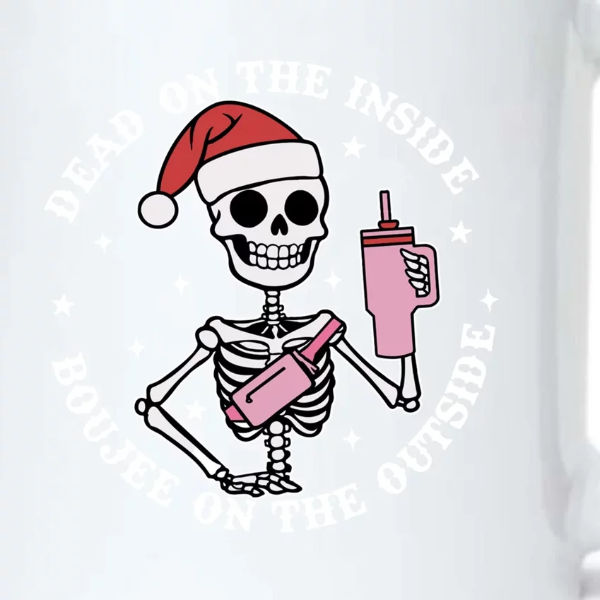 Dead Inside Boujee On The Outside Skeleton Christmas Xmas Cool Gift Black Color Changing Mug