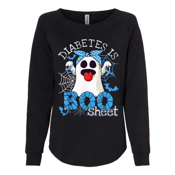 Diabetes Is Boo Sheet Halloween Ghost Diabetes Awareness Womens California Wash Sweatshirt