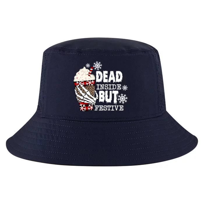 Dead Inside But Festive Christmas Funny Gift Cool Comfort Performance Bucket Hat