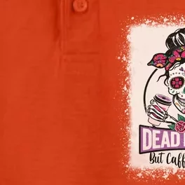 Dead Inside But Caffeinated Sugar Skull Dia De Los Muertos Cool Gift Dry Zone Grid Performance Polo