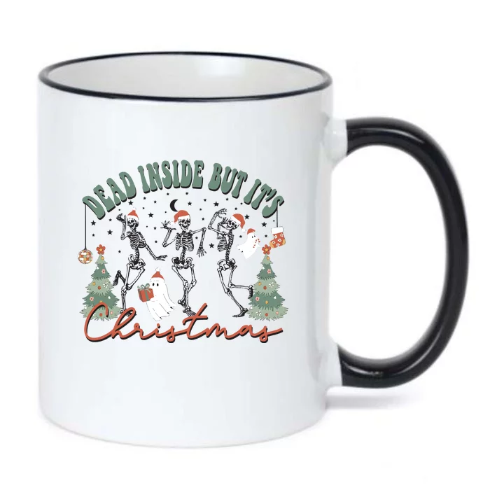 Dead Inside But Its Christmas Black Color Changing Mug