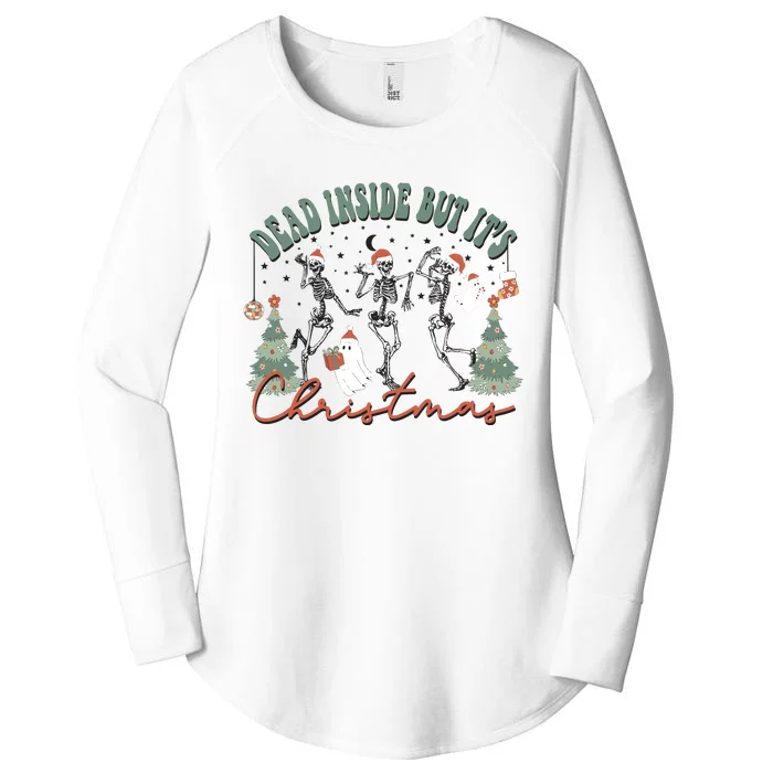 Dead Inside But Its Christmas Women's Perfect Tri Tunic Long Sleeve Shirt