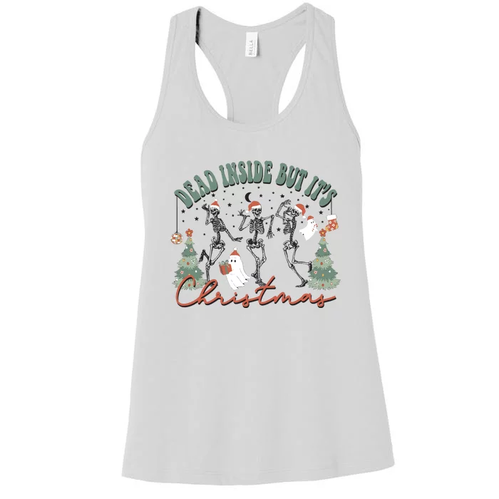 Dead Inside But Its Christmas Women's Racerback Tank