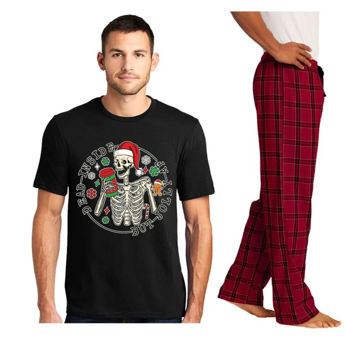 Dead Inside But Jolly Af Christmas Skeleton Pajama Set