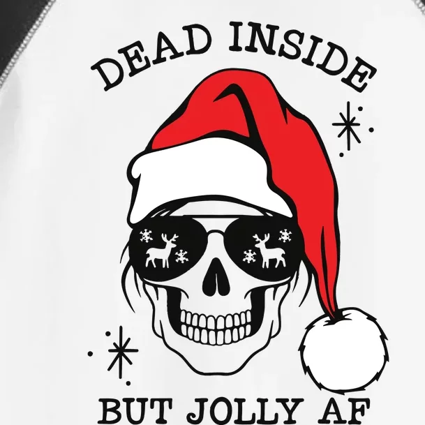 Dead Inside But Jolly Af Funny Christmas Toddler Fine Jersey T-Shirt