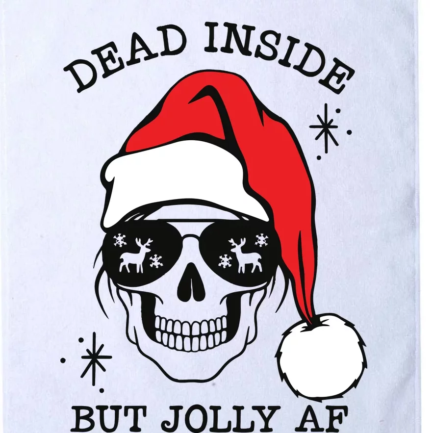 Dead Inside But Jolly Af Funny Christmas Platinum Collection Golf Towel