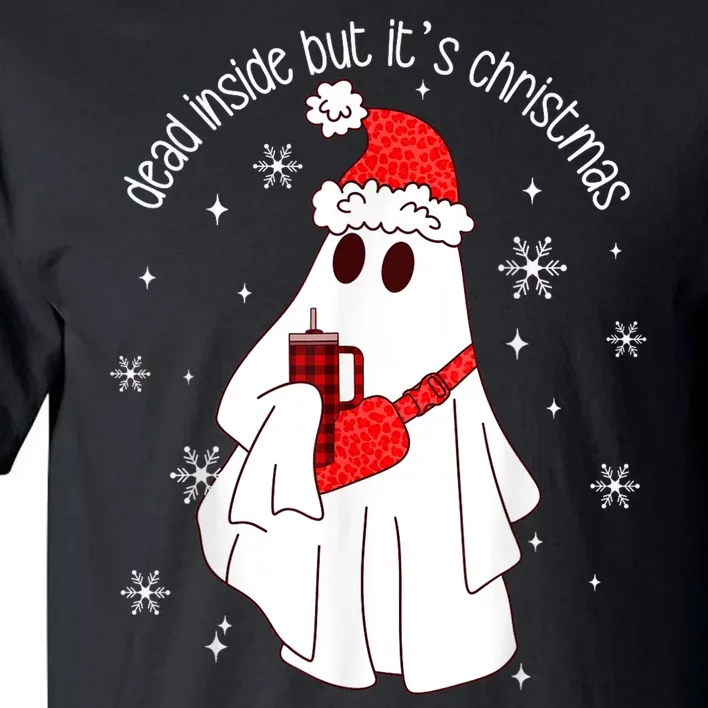 Dead Inside But Its Christmas Funny Ghost Retro Boo Jee Tall T-Shirt