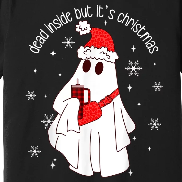 Dead Inside But Its Christmas Funny Ghost Retro Boo Jee Premium T-Shirt