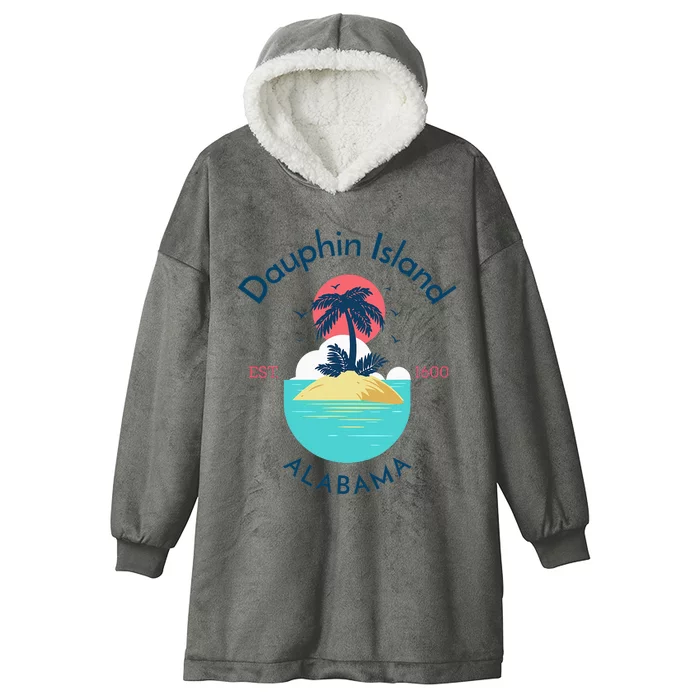 Dauphin Island Beach Alabama Hooded Wearable Blanket