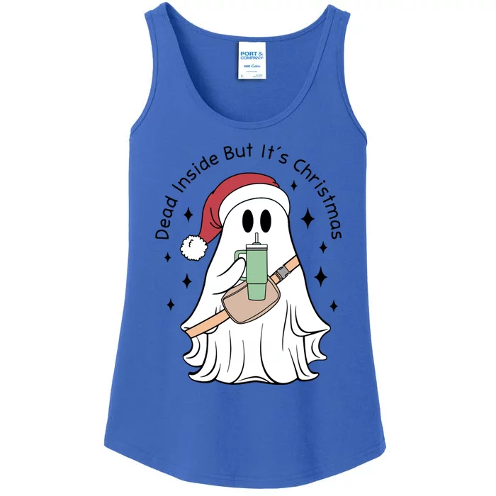 Dead Inside But Its Christmas Boujee Ghost Stanley Tumbler Cute Gift Ladies Essential Tank