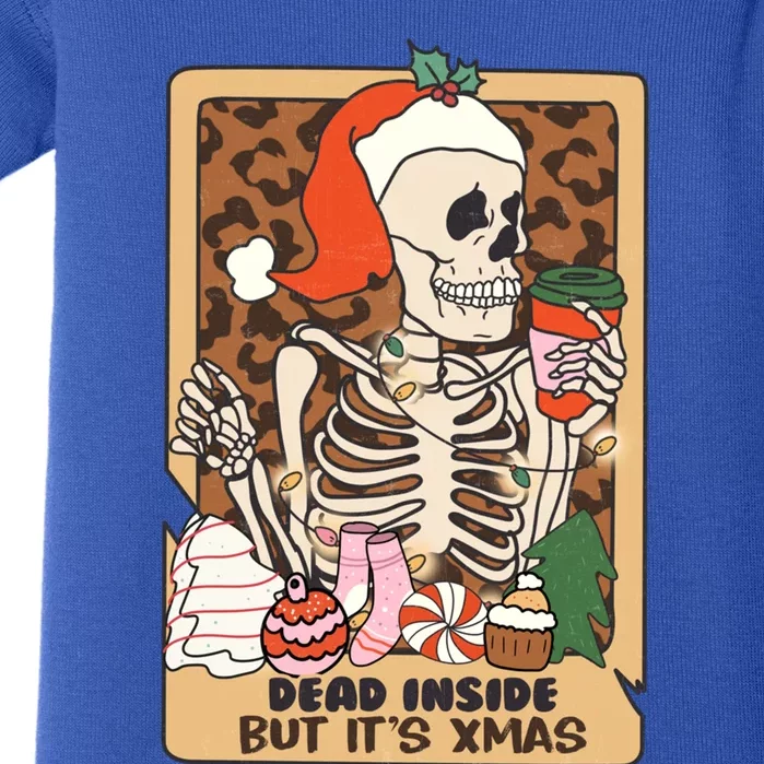 Dead Inside But ItS Christmas Festive Skeleton Design Gift Baby Bodysuit