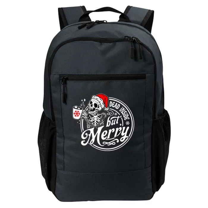 Dead Inside But Merry Skeleton Christmas Funny Christmas Gift Daily Commute Backpack