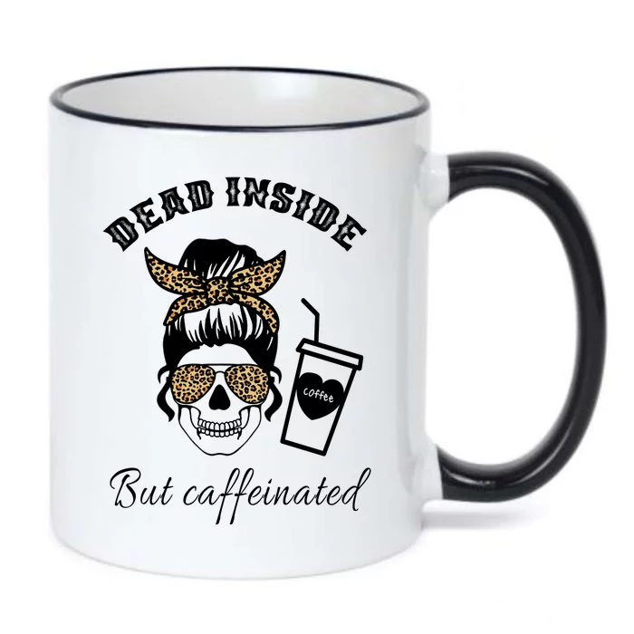 Dead Inside But Caffeinated Black Color Changing Mug