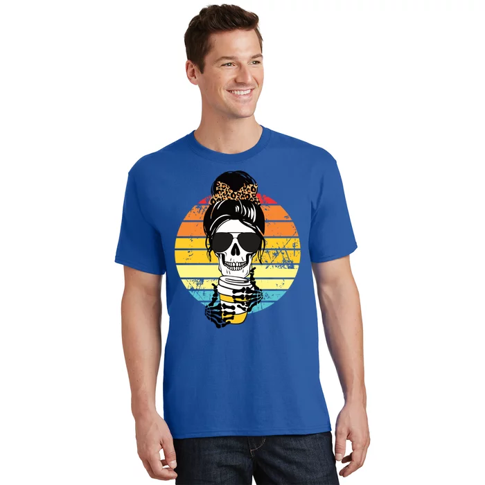 Dead Inside But Caffeinated Skeleton Dad Halloween Great Gift T-Shirt