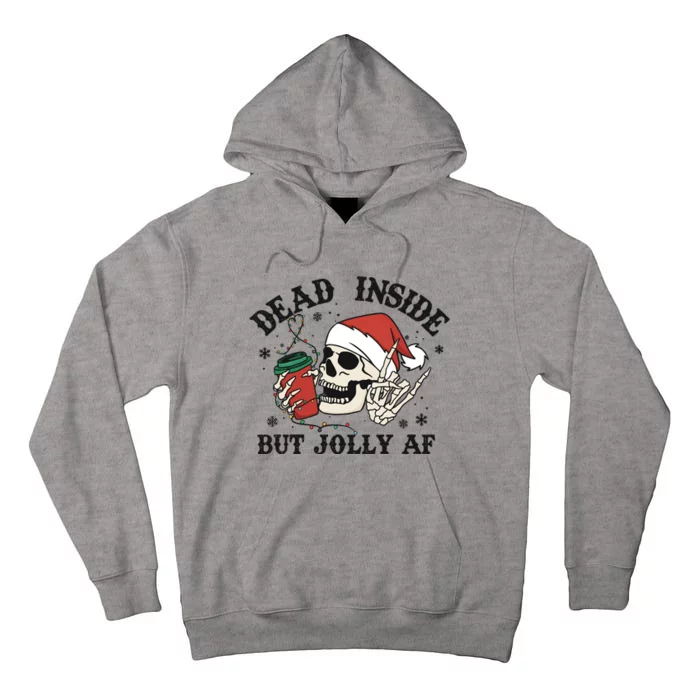 Dead Inside But Christmas Skeleton Tall Hoodie