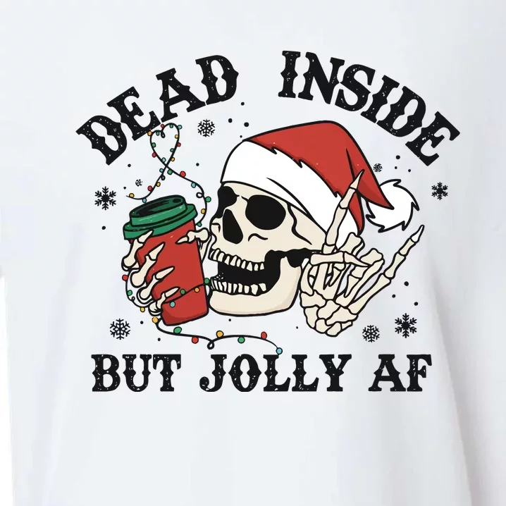 Dead Inside But Christmas Skeleton Sueded Cloud Jersey T-Shirt