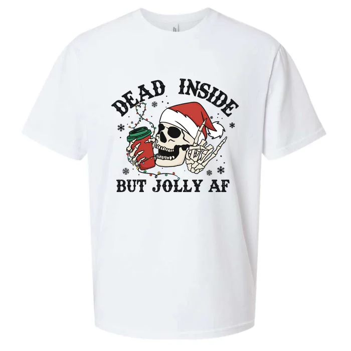 Dead Inside But Christmas Skeleton Sueded Cloud Jersey T-Shirt