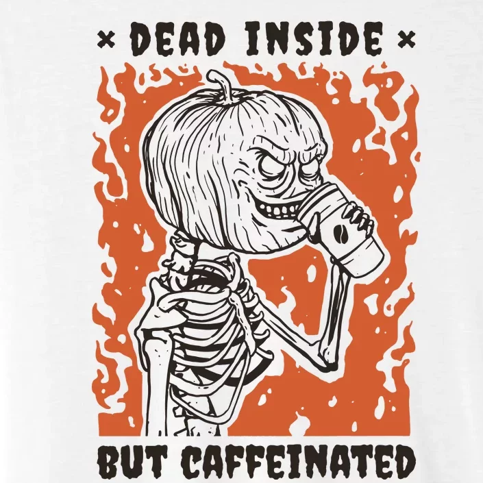 Dead Inside But Caffeinated Pumpkin Skeleton ChromaSoft Performance T-Shirt