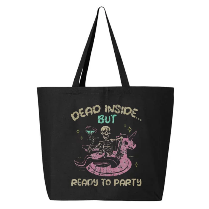 Dead Inside But Ready To Party Skeleton Chilling 25L Jumbo Tote