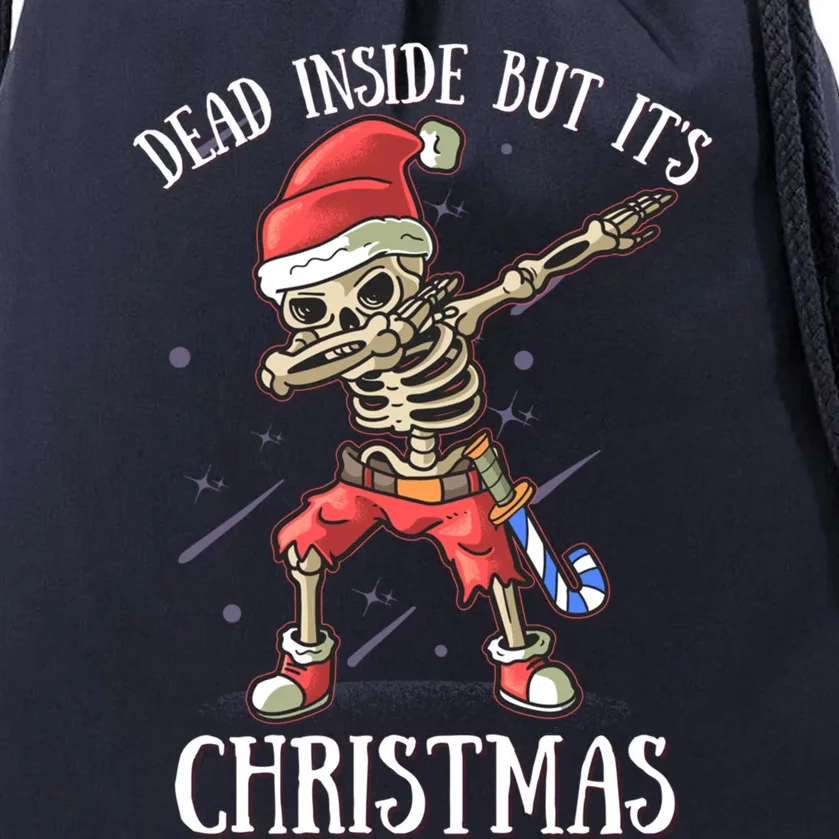 Dead Inside But ItS Christmas Xmas Dead Inside Gift Drawstring Bag