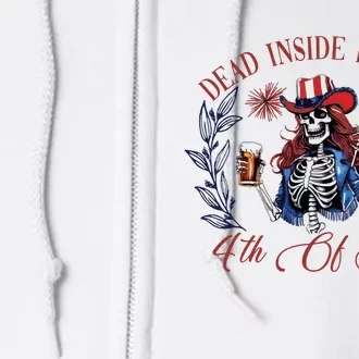 Dead Inside But Its The 4th Of July Full Zip Hoodie