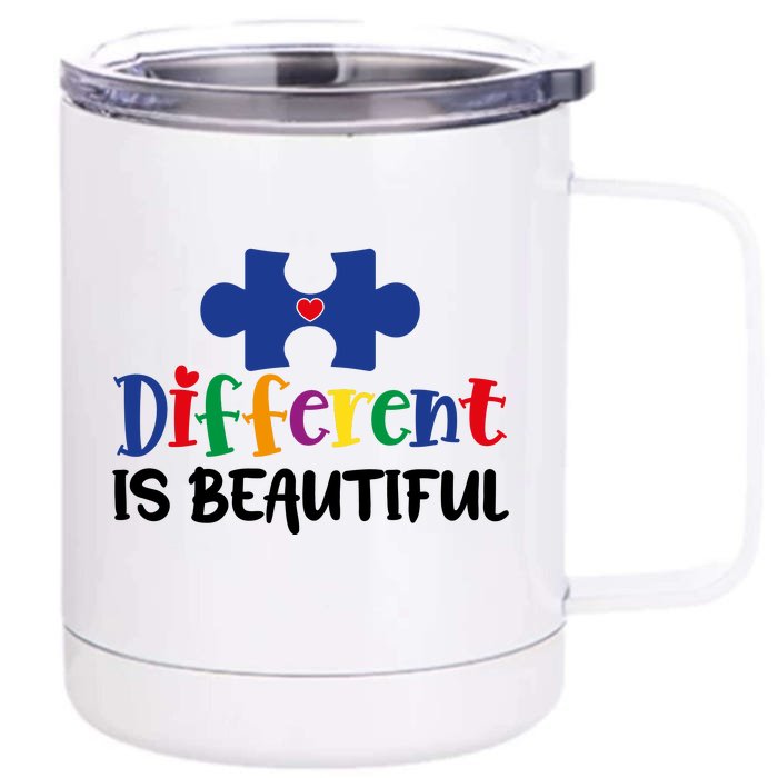 Different Is Beautiful Front & Back 12oz Stainless Steel Tumbler Cup