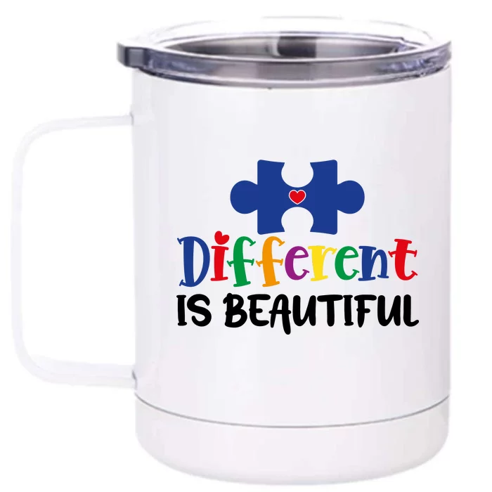 Different Is Beautiful Front & Back 12oz Stainless Steel Tumbler Cup