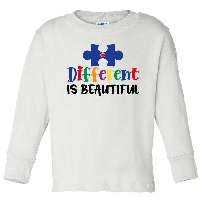 Different Is Beautiful Toddler Long Sleeve Shirt