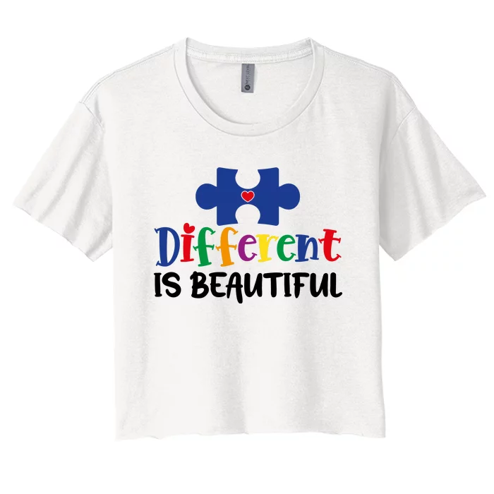 Different Is Beautiful Women's Crop Top Tee